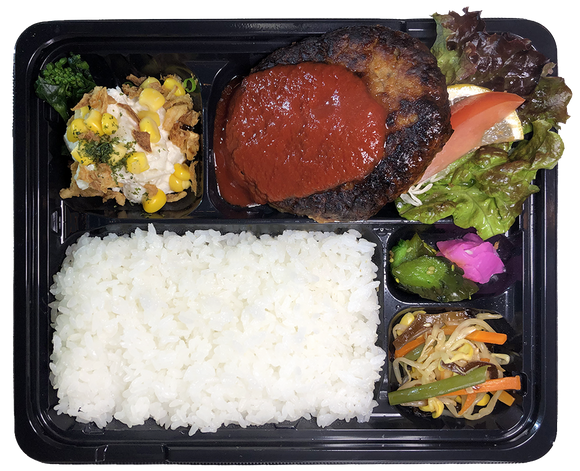 【食券】トマトソースハンバーグ弁当